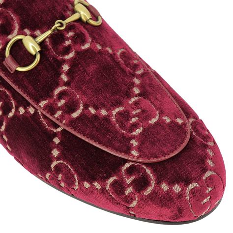 gucci red velvet slippers|Gucci princetown gg velvet slipper.